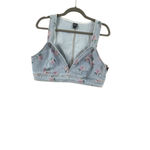 Wild Fable Women's Light Blue Floral Denim Crop Top L Photo 3