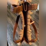 East West Leather Fringe Bag Brown Photo 7