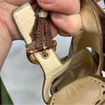 Coach  Jazlyn tan leather‎ wedge sandals women’s size 9.5 gladiator casual Photo 8