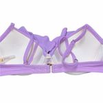 Shade & Shore  Lavender Scalloped Ruffle Swim Bikini Top Women's Size 32B Photo 5