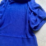 INC International Concepts Royal Blue Batwing Sleeve Turtleneck Sweater Poncho Photo 2