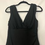 Leslie Fay Vintage Little Black Dress Deep V Neck  Womens 8 Sleeveless Cocktail Photo 4