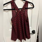 Pink Rose  Red and Black Geometric Tank Top XS Photo 2