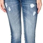 Miss Me  Denim Distressed Jean Capri Pants Rhinestone Photo 0
