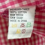 Dalia Collection Barbie Pink Gingham Plus Size 3X Cotton Roll Tab Sleeves Preppy Classic Western Photo 6
