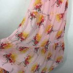 J.Crew Pink Floral Tiered Sunburst Sleeveless Maxi Dress Size 2 Ruffle Chiffon Photo 9