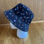 Maje  Printed Cotton Bob Bucket Hat Heart & Ki Womens Retro Heart Lipstick Lips‎ Photo 2