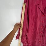 Tianello TENCEL Plus Sized Aida Blouse Button Front Garment Dyed Raspberry 2X Pink Photo 9