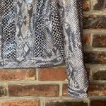 Amanda Smith  Faux Snakeskin Button Down Motorocycle Jacket Women's Size 10 Photo 3