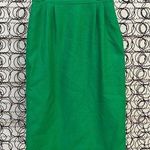 Vintage cross country fashions Kelley green rough woven tweed pencil skirt Size 10 Photo 0