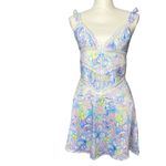 For Love & Lemons NWT Midsummer Floral Slip Mini Dress Size Medium Photo 4