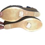 Texto Womens Wedge Sandals Espadrille Platform Strappy 3.5" Heels Blue Brown Size 7 Photo 4