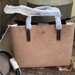 Tory Burch Authentic  Suede /leather magnetic closure 2 compartments crossbody Photo 0