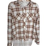 Eden & Olivia Plaid Button-Front Long Sleeve Roll Tab Shirt Women's Size: Medium Photo 0