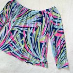 Lilly Pulitzer  Enna Off The Shoulder Top in Indigo Sea Dreamin size Small Photo 3