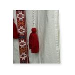 Julia Amory 𖤗 Casablanca Caftan Midi Dress 𖤗 White Red Moroccan Embroidery 𖤗 XS Photo 6