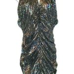 ZARA  large sparkly draped Halter neck ruched dress nwt Photo 0