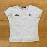 White Fox Boutique White Fox Baby Tee From The Archives Size M in Marle Grey Photo 0