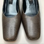 Stuart Weitzman Stuart Weizmann Gunmetal Snakeskin Block Heel Pumps Size 9 AA Photo 9