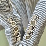 Veronica Beard  Miller Seersucker Striped Dickey Jacket Blue/White Sz 4 Photo 7