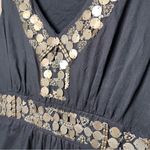 Sue Wong Black Beaded A-line Tiered Cocktail Dress Gold Belt India VTG Y2K Sz 4P Photo 9