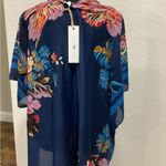 Woven Heart  Blue Floral Kimono Wrap Photo 2