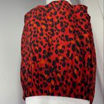 ZARA Red Ruffle Leopard Animal print Skirt Photo 2