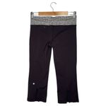 Lululemon Pants Womens 6 Gather And Crow Capri Straight Contrast Split Leg Gray Photo 1