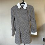 House Of CB  LEONI Brown Puppytooth Check Bodycon Mini Dress NWOT Size L longer Photo 8