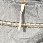 Free People Free‎ People Large Blue Tie Neck Sleeveless Lightweight Rayon Tank Photo 3