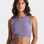 Nike NWT  Pro Mesh Tank Top Small In Color  Daybreak/White - FN7387 509 Photo 1