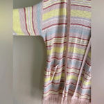 Wonderly Striped Knit Fringed Cardigan Duster NWT Photo 5