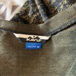 KAVU  Womens Size M Black & Green Geometric Printed Long Sleeve Knee Length Dress Photo 6