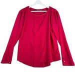 Jennifer Lopez JLO Womens VTG Y2K Pink Beaded Neckline Long Sleeve Top Sz L Photo 0