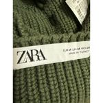ZARA  Green Crochet Knit Sleeveless Lace Up Tie Camisole Cami Crop Top Size M Photo 3