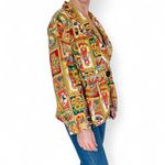 Vintage 70’s Handmade Fall Thanksgiving Pumpkin Printed Blouse Multiple Size L Photo 6