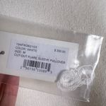 Milly White Cut-Out Flare Long Sleeve Knit Pullover Sweater Top Size M Photo 8