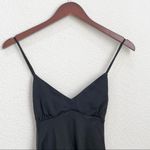 ZARA Black Criss Cross Back Satin Mini Slip Dress M Photo 6