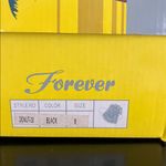 Forever Link Forever Donut Black Fuzzy Platform Slides Photo 3