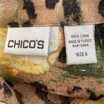 Chico's Chico’s Linen Fall Animal Print Floral Denim Style Jacket Brown Gold 0 (US XS) Photo 5