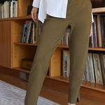 ADAY Straight Up Dress Pants in Limited Edition Olive Green Size Medium Photo 0