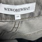 We Wore What Pleated High Rise Stone Wash Denim Pant, Size 24 - NWT Photo 2