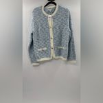 J.Crew Stitched lady cardigan sweater Blue Size XXL Photo 3