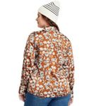 La Ligne x Target Blouse Medium Floral Button Front Long Sleeves Brown Print NWT Photo 4