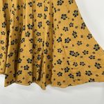 CP Shades  Fanny Linen Midi Skirt Mustard Yellow Floral Boho Pull On Size S Photo 3