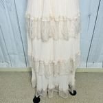 Just Me NWT  Women's Pink Lace Ruffle Tiered Boho Sleeveless Pleated Dress Size M Photo 14