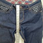 GRACE IN LA  Jeans Womens 31 cropped‎ quilted pockets plaid cuffs Photo 6