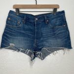Levi's 501 Distressed Button Fly Denim Jean Shorts Size 32 Photo 0
