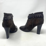 Diane Von Furstenberg Diane von‎ Furstenberg Brown Suede Braided Booties Photo 7