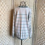 Vintage Marine Club Striped Crew Neck Sweatshirt Faded White Teal Size Large Photo 6